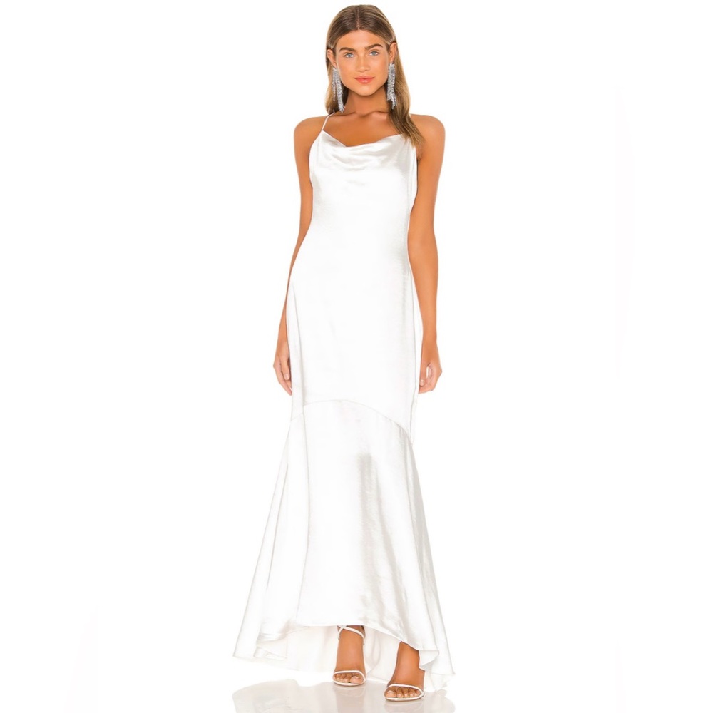 ELLIATT Aisle Dress White Maxi Sleeveless Wedding Bridal Shower Gown Size XS